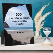 Plaque Photo Psaume 46:1 God is our refuge and strength... (Côté)