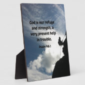 Plaque Photo Psaume 46:1 God is our refuge and strength... (Côté)