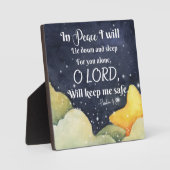 Plaque Photo Psaume 4:8 En Paix (Recto)