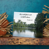 Plaque Photo Psaume 62:1 My soul finds restants à God alone (Côté)