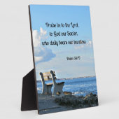 Plaque Photo Psaume 68:19 Louez-vous au Seigneur, à Dieu .... (Côté)