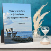 Plaque Photo Psaume 68:19 Louez-vous au Seigneur, à Dieu .... (Côté)