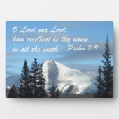 Plaque Photo Psaume 8:9 (Devant)