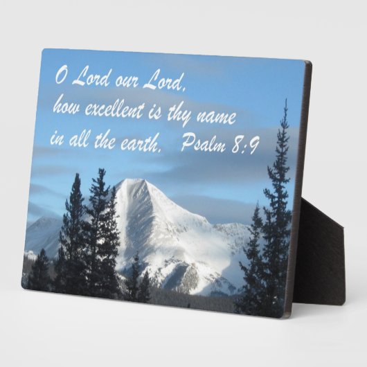 Plaque Photo Psaume 8:9 (Côté)