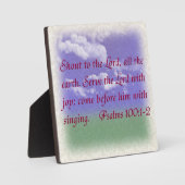 Plaque Photo Psaumes 100:1-2 (Recto)