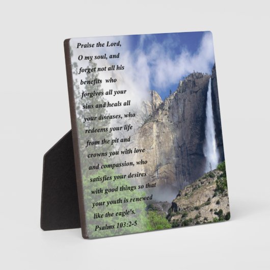 Plaque Photo Psaumes 103:2-5 (Recto)