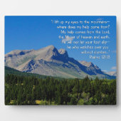 Plaque Photo Psaumes 121:1-3 Inspirationnel (Devant)