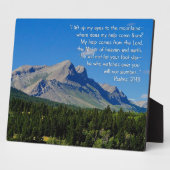 Plaque Photo Psaumes 121:1-3 Inspirationnel (Côté)