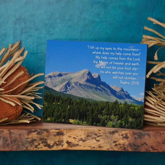 Plaque Photo Psaumes 121:1-3 Inspirationnel (Côté)