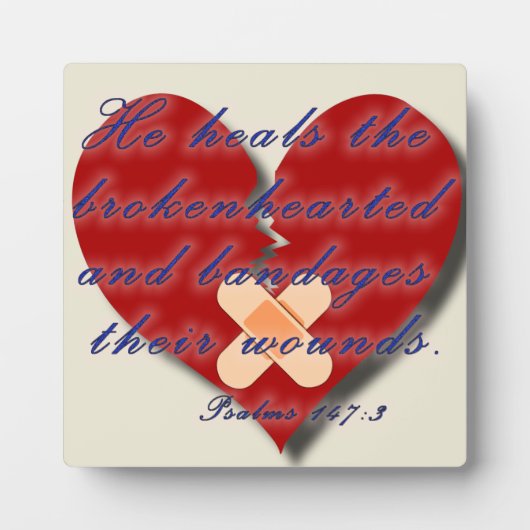 Plaque Photo Psaumes 147:3 (Devant)