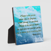 Plaque Photo Psaumes 32:1-2 (Recto)