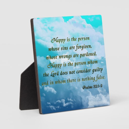 Plaque Photo Psaumes 32:1-2 (Recto)