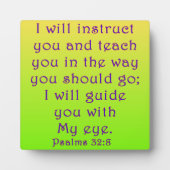 Plaque Photo Psaumes 32:8 (Devant)