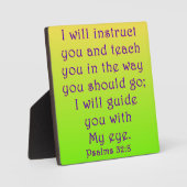 Plaque Photo Psaumes 32:8 (Recto)