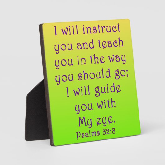 Plaque Photo Psaumes 32:8 (Recto)