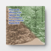 Plaque Photo Psaumes 34:19 (Devant)