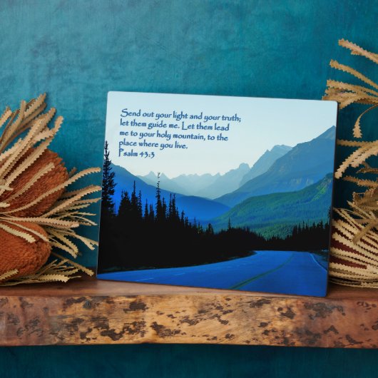 Plaque Photo Psaumes 43:3 Inspirationnel (Côté)