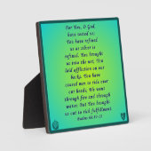 Plaque Photo Psaumes 66:10-12 (Recto)