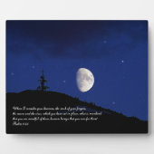 Plaque Photo Psaumes 8:3,4 Écritures Inspiration (Devant)