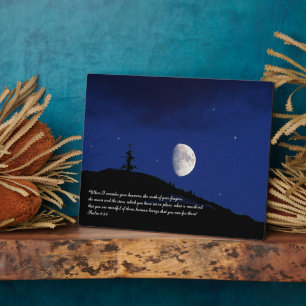 Plaque Photo Psaumes 8:3,4 Écritures Inspiration