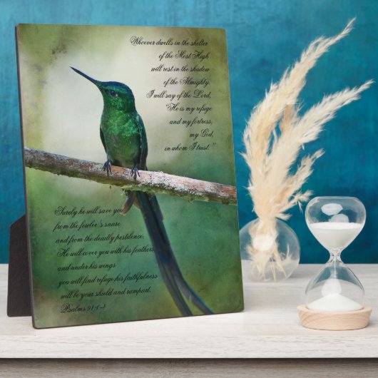Plaque Photo Psaumes 91:1-4 Inspirationnel (Côté)