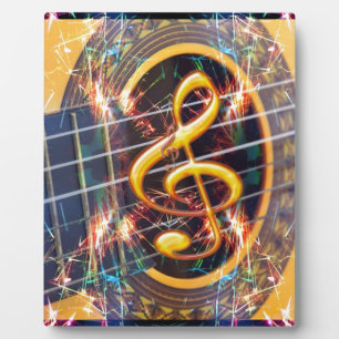 Plaque Photo Psychadélique Accoustique Guitare, conception de l