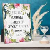 Plaque Photo Psychiatre Merci citation Idée cadeau (Côté)