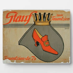 Plaque Photo Publicité pour 'Stauf Chaussures' (litho couleur)