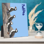 Plaque Photo Puffins de l'Atlantique (Côté)
