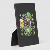 Plaque Photo Pug amusant de la Saint-Patrick avec chope de bièr (Côté)