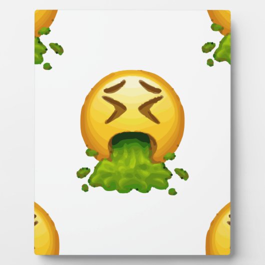 Plaque Photo puking émoji (Devant)