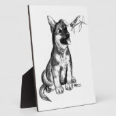 Plaque Photo Puppy and Grasshopper (Côté)