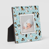 Plaque Photo Puppy Dog Pattern Frameless Family Photo Easel (Recto)