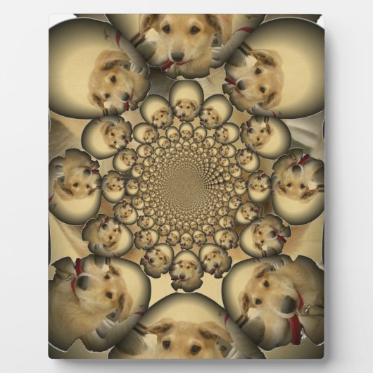 Plaque Photo Puppy Kaleidoscope Art Print (Devant)