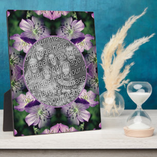 Plaque Photo Purple Geranium Flowers Ajouter Votre Photo