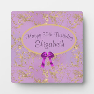 Plaque Photo Purple Gold Foil 50e anniversaire