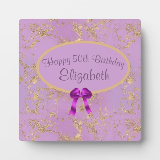 Plaque Photo Purple Gold Foil 50e anniversaire (Devant)