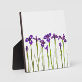 Plaque Photo Purple Irises - Iris Flower Customisé Modèle (Recto)