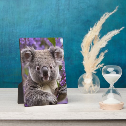 Plaque Photo Purple Jacaranda Koala Ours, (Côté)