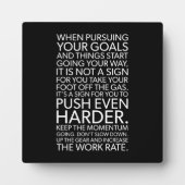 Plaque Photo Push Harder - Motivation (Devant)