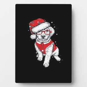 Plaque Photo Pyjama de Noël drôle pour chien Cadeau pour amateu