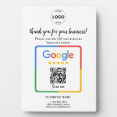 Plaque Photo Qr Code Google Commentaires des entreprises (Devant)