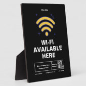 Plaque Photo Qr Code Nom commercial Minimal wifi Détails (Côté)