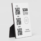 Plaque Photo QR Code Scan to Pay Business Professional (Côté)