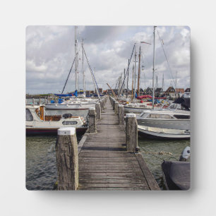 Plaque Photo Quai avec bateaux et yachts à Marken Pays-Bas