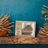 Plaque Photo Quand demain commence sans moi Cat Memorial Photo (Côté)