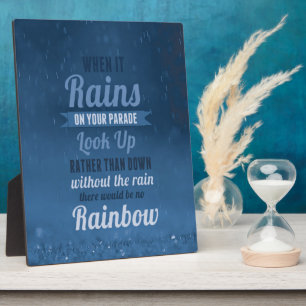 Plaque Photo Quand Il Pleut Sur Votre Parade - Motivation