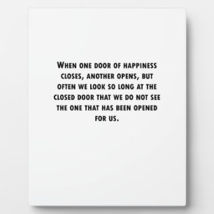 Plaque Photo Quand une porte se ferme