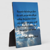 Plaque Photo Quand Vous Partez (Côté)