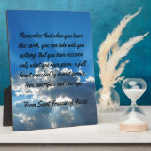 Plaque Photo Quand Vous Partez (Côté)